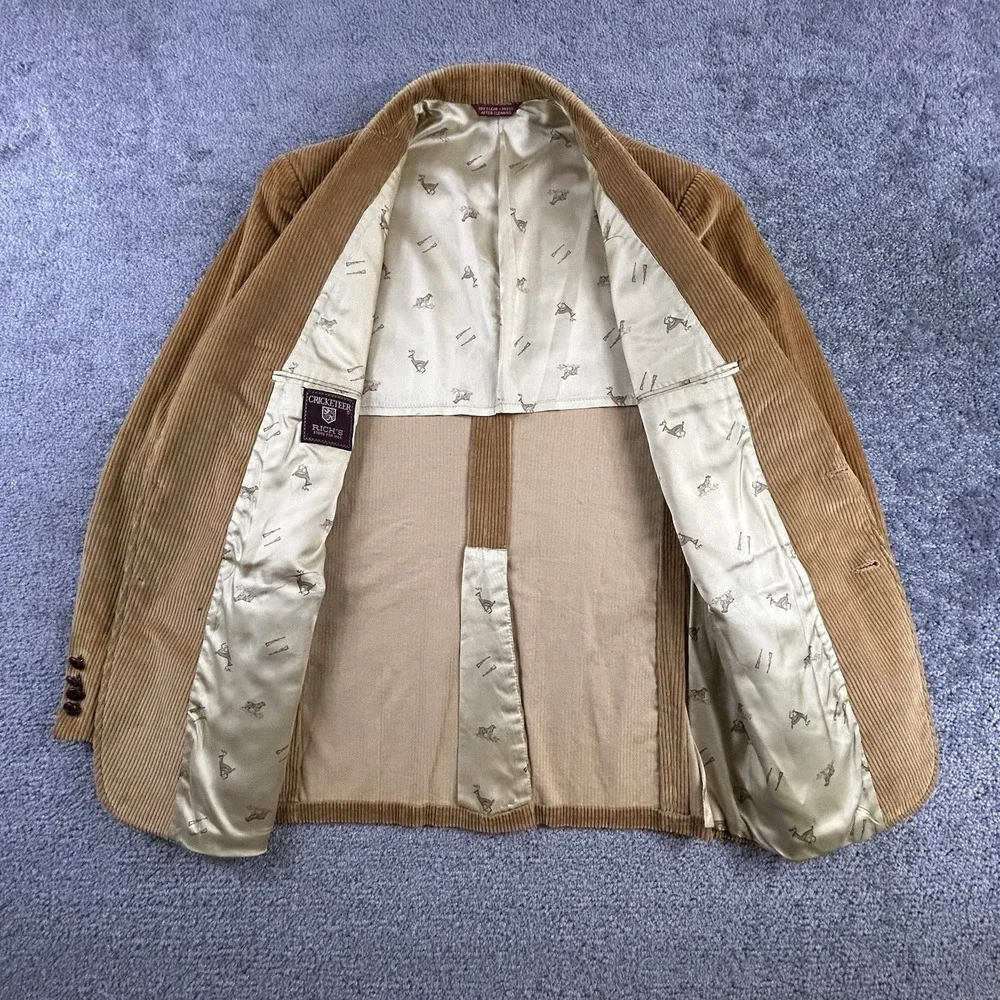 Vintage Cricketeer Tan Corduroy Blazer Sport Coat Rich's Store for Men Tan 40R